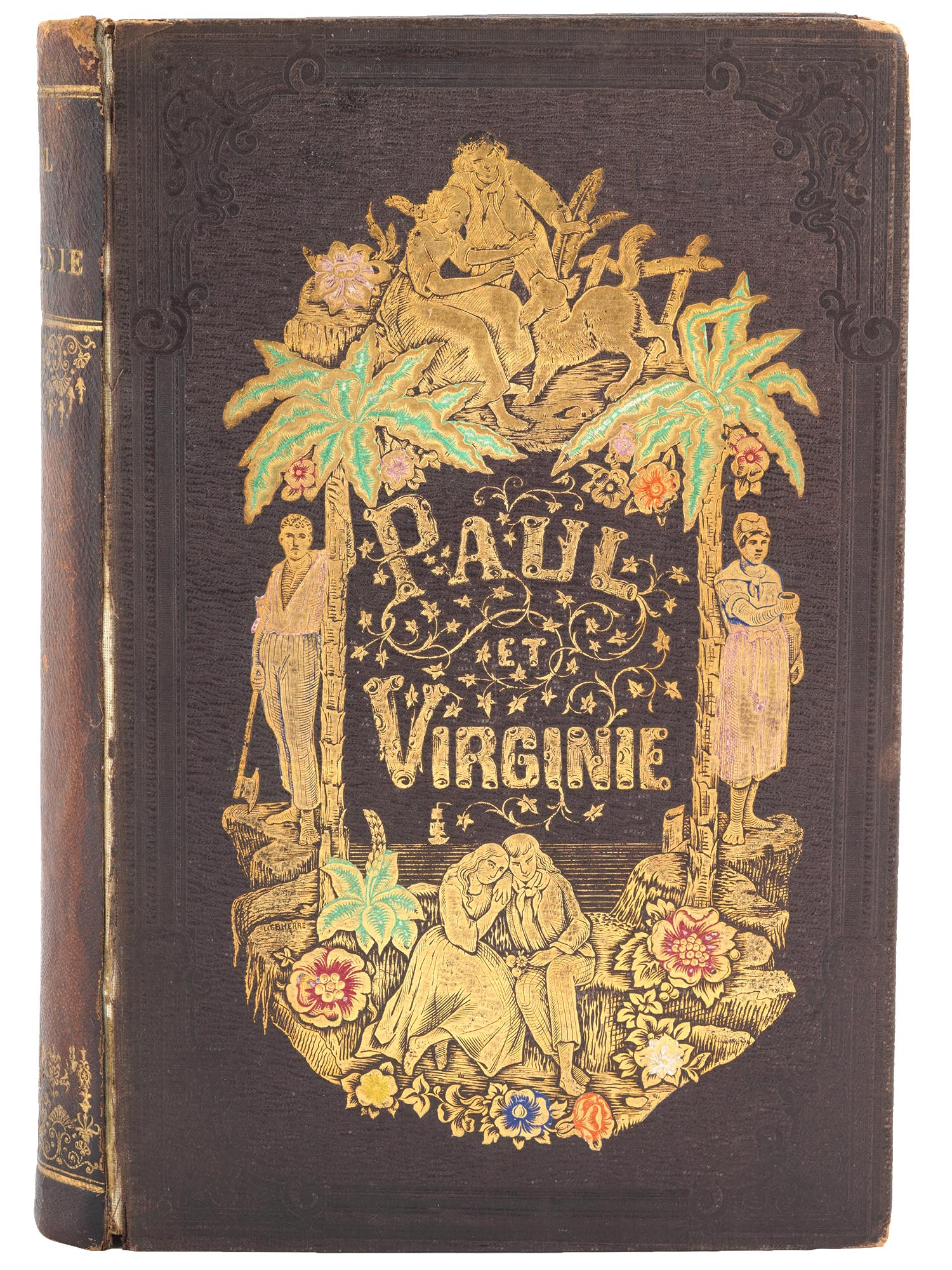 ANTIQUE EDITION OF PAUL AND VIRGINIA BY ST PIERRE PIC-1